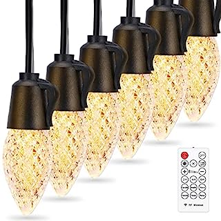 Photo 1 of 50FT Outdoor String Lights Gusodor C35 Led String Lights with Waterproof Shatterproof LED Bulbs Patio Lights for Outside Backyard Garden Porch Christmas Party (B091Y354NW)
