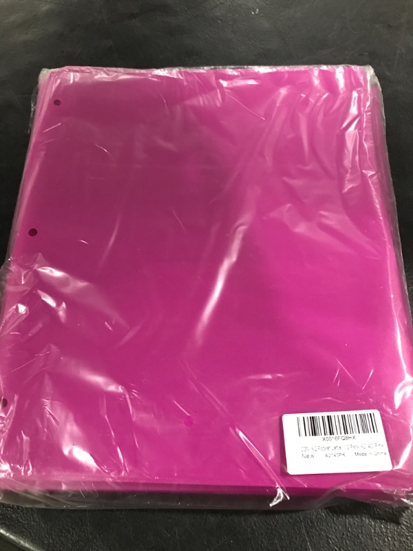 Photo 1 of 12PK PINK POCKET FOLDERS