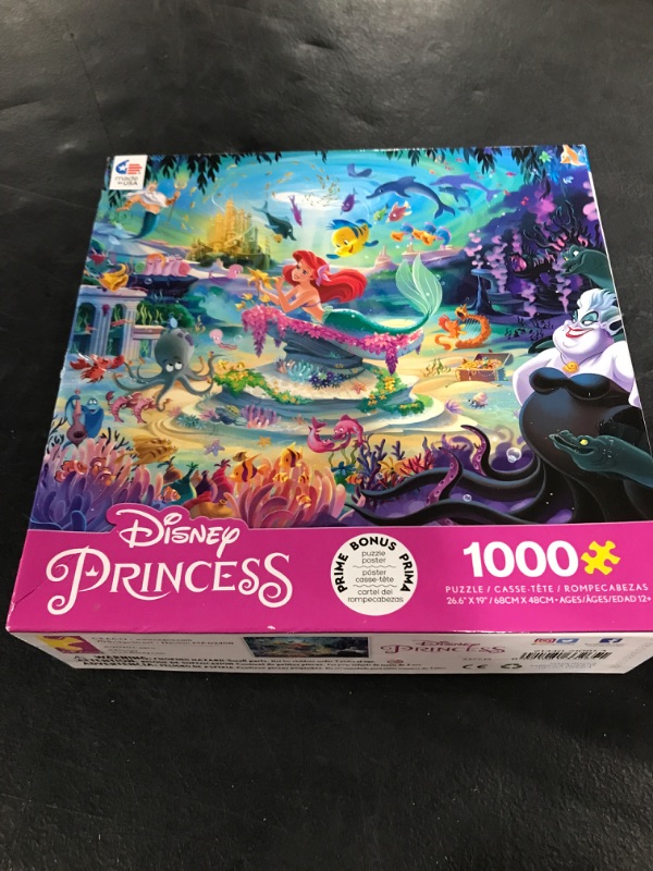 Photo 2 of Ceaco - Disney Princess - The Little Mermaid - 1000 Piece Jigsaw Puzzle, Blue