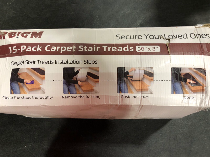 Photo 2 of 15-Pack Carpet Stair Treads  