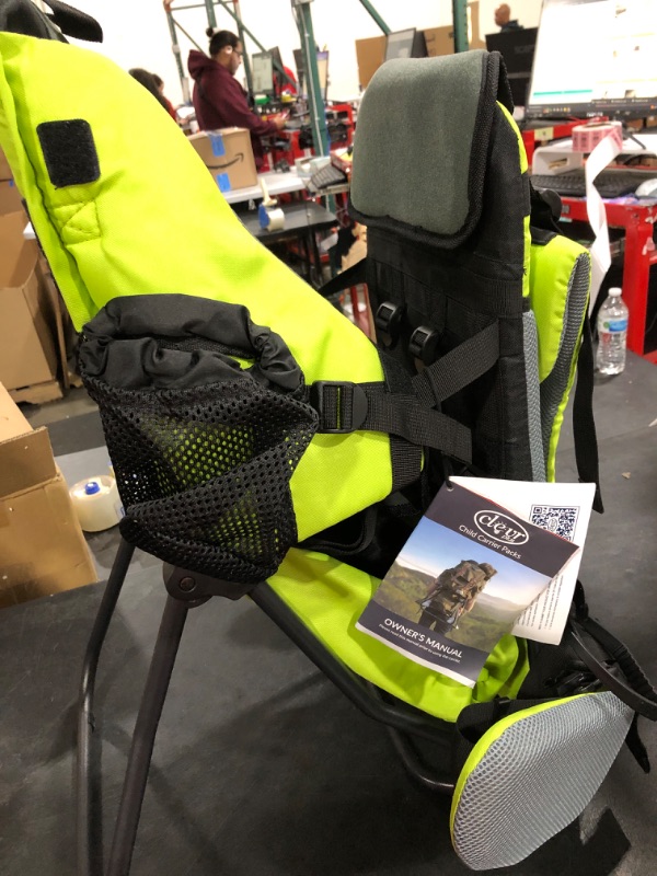 Photo 2 of ClevrPlus Cross Country Baby Backpack Hiking Child Carrier Toddler Green