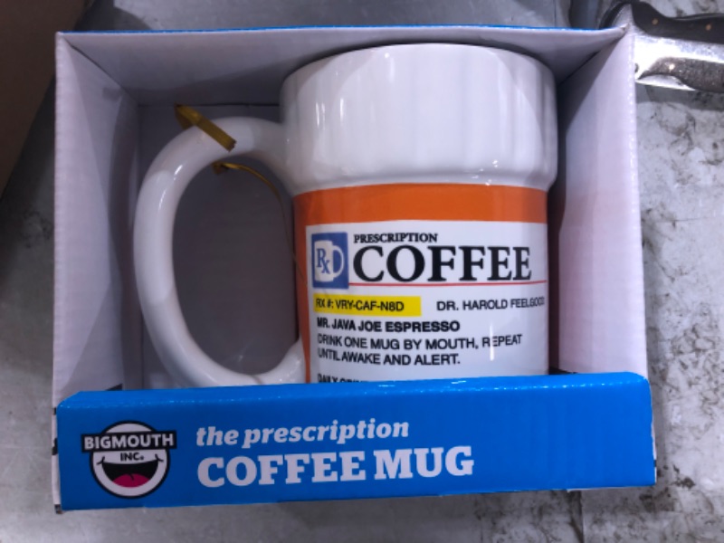Photo 1 of BigMouth BMMU-0008 Prescription Pill Bottle Coffee Mug