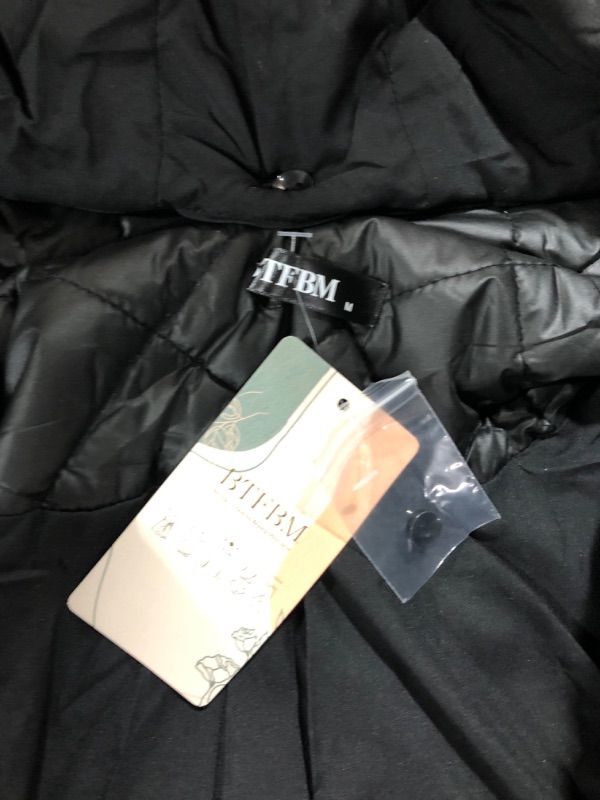 Photo 3 of Btfbm Jackets & Coats | Btfbm Women's Button Down Puffer Jacket 2023 | Color: Black | Size:M | Pm-33114088's Closet
