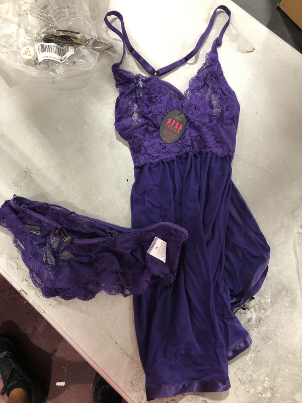 Photo 1 of Avid Love Women's Lingerie Purple Size M