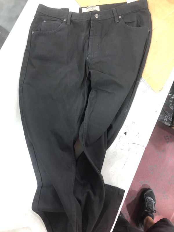 Photo 2 of Wrangler Authentics Men's Classic 5-Pocket Relaxed Fit Cotton Jean Standard 38W x 32L Black