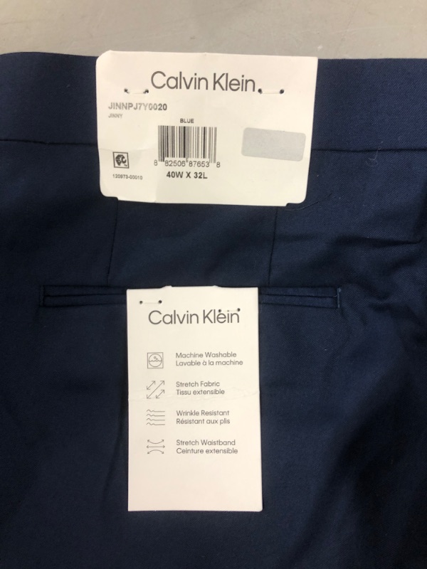 Photo 3 of Calvin Klein Men's Modern Fit Dress Pant 40W x 32L Dark Blue