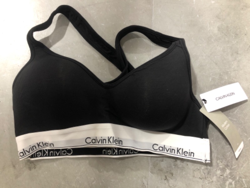 Photo 2 of Calvin Klein Women's Modern Cotton Lightly Lined Wireless Bralette Large Black