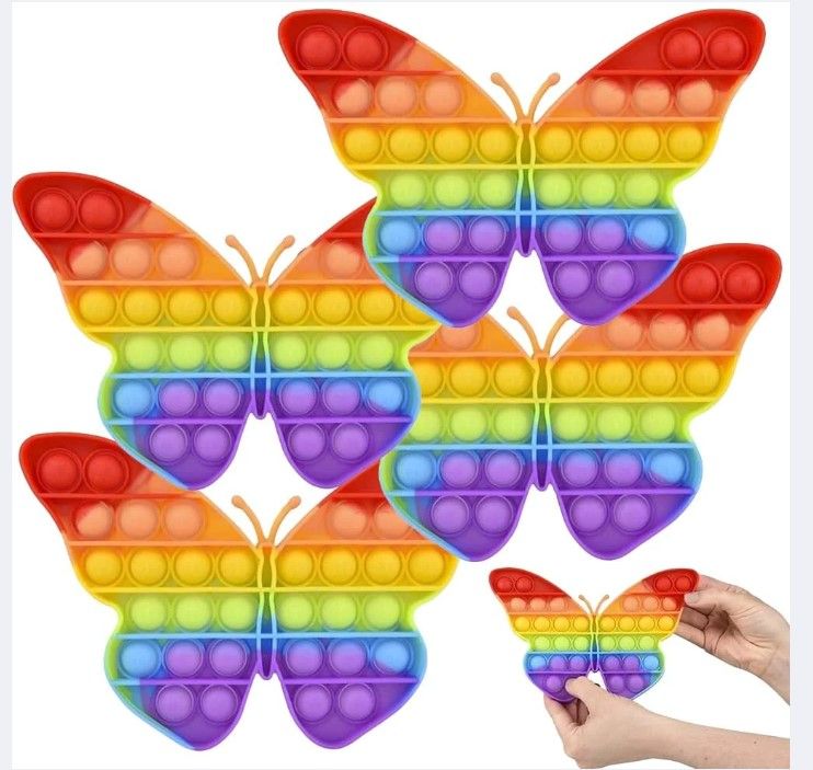 Photo 1 of Zibbers Bubble Poppers 9" Rainbow Butterfly