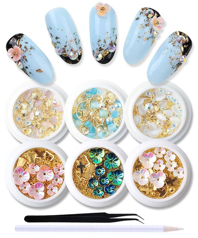 Photo 1 of  6 Boxes 3d Nail Art Decoration Set