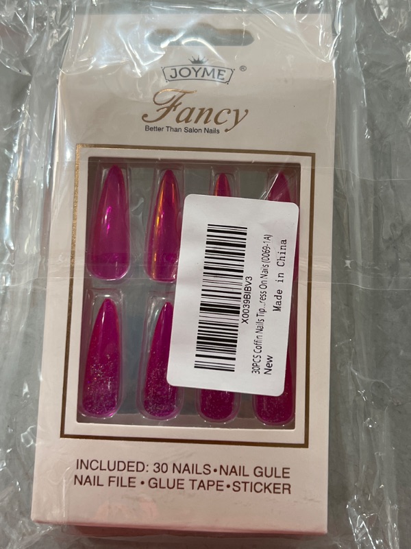 Photo 1 of 30PCS PINK STILETTO PRESS ON NAILS