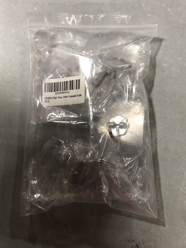 Photo 1 of 20pcs Transparent Wall Hooks 22lbs (Max)