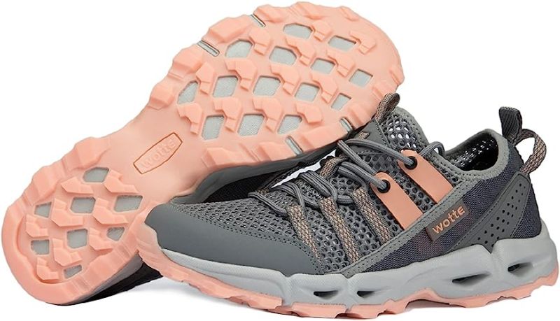 Photo 1 of auzons Womens Water Hiking Shoes Light Travel Quick Dry Mesh Outdoor Non-Slip Sneakers Aqua Shoes
