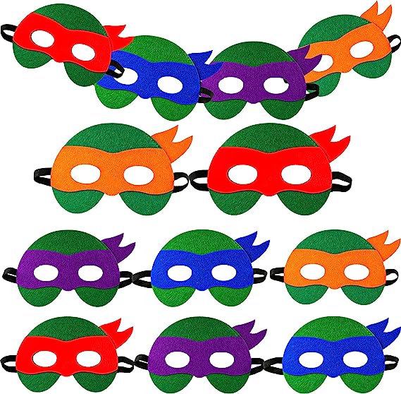 Photo 1 of 12 Pcs Superhero Masks for Kids Felt Eye Masks Cosplay Masks Kids Theme Birthday Party Supplies Favors