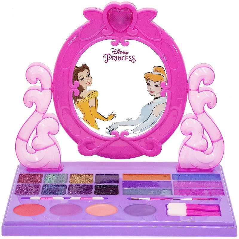 Photo 1 of Disney Princess - Townley Girl Cosmetic Vanity Compact Makeup Set with Light & Built-in Music Includes Lip Gloss, Shimmer & Brushes for Kids Girls, Ages 3+ perfect for Parties, Sleepovers & Makeovers
