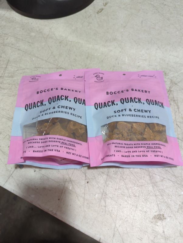 Photo 2 of 2pk - Bocces Bakery Quack Quack Quack in Duck Flavor Soft and Chewy Dog Treats - 6oz