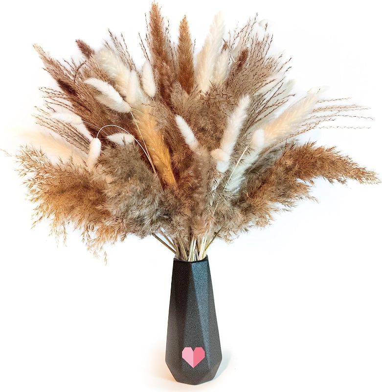 Photo 1 of 120 Pcs Dried Pampas Grass Decor, Bunny Tails Pampas Grass, Pampas Grass Decor Tall, Small Pompas Grass Decor - Faux Pampas Grass, Pampass Grass Bulk, Dried Pampas Grass Bouquet 
