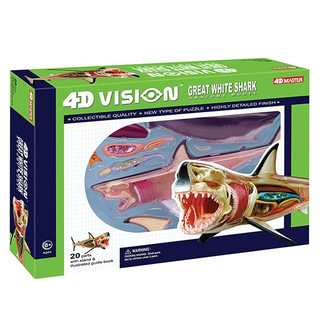 Photo 1 of 4D Vision Great White Shark - Puzzles for Ages 8 to 12 - Fat Brain Toys
