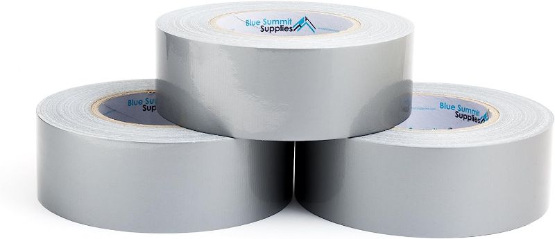 Photo 1 of 3 Pack Duct Tape, Tear by Hand Design, Silver, Strong 7.3mil Thickness, Designed for Home and Office use with Commercial Grade Strength, 60 Yard Length, 180 Total Yards
