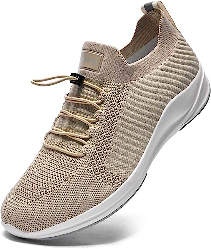 Photo 1 of Ahico Mens Walking Shoes Fashion Sneaker Breathable Mesh Non-Slip Lightweight Slip On Sport Shoes for Casual 