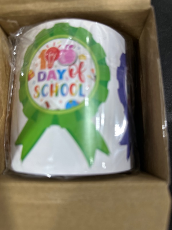 Photo 1 of 500 Pieces 100th Day of School Stickers for Kids 100 Days of School Stickers Badge Decals Reward Stickers 100 Days of School Decorations for Kids Kindergarten Teacher Student Prizes DIY Celebrations
