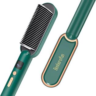 Photo 1 of Hair Straightener Brush, Straightening Brush with 5 Temp Settings, 20s Fast Heating Hair Brush Straightener, 7MAGIC Brush Straightener with Anti-Scald & Auto-Off Safe for Women,Mothers Day Gifts
