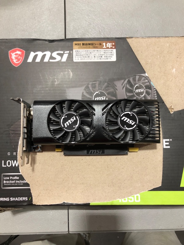 Photo 2 of MSI Gaming GeForce GTX 1650 128-Bit HDMI/DP/DVI 4GB GDRR5 HDCP Support DirectX 12 VR Ready OC Low Profile Bracket Included Graphics Card (GTX 1650 4GT LP OC)

