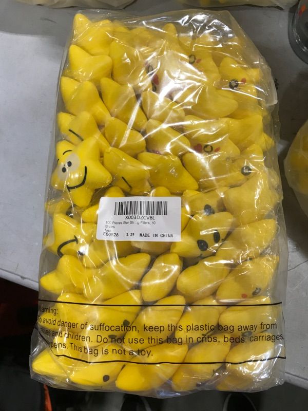 Photo 1 of 100 Pieces Yellow Star Stress Ball in Bulk, 2 inch Mini Foam Star Ball Star Stress Relief Toy for School Carnival Prizes, Party Bag Fillers, Treat Bag Stuff for Birthday Party Gifts
