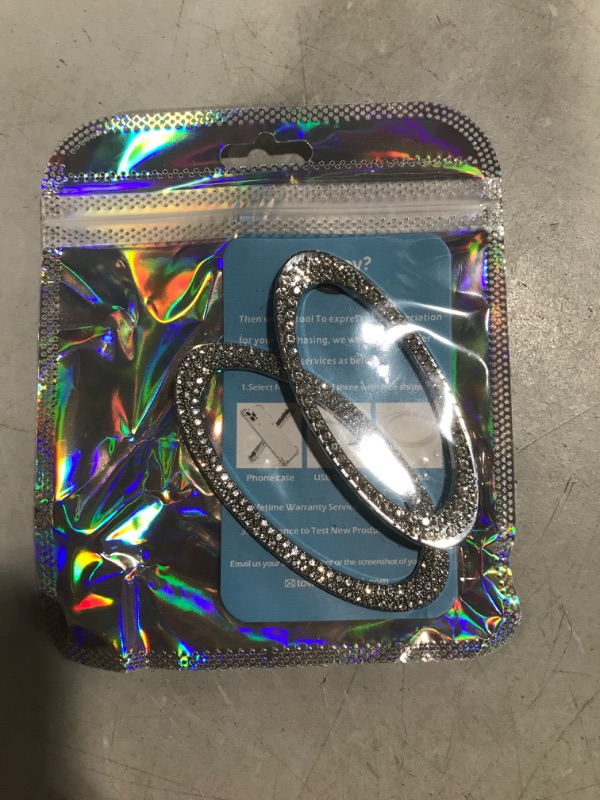 Photo 1 of  F0rd, Crystal Diamond Car Accessories for Women Interior Emblem Decal Sticker Fit for F0rd Focus Edge Escape Expedition Explorer Fusion (Flat)---2 pieces 