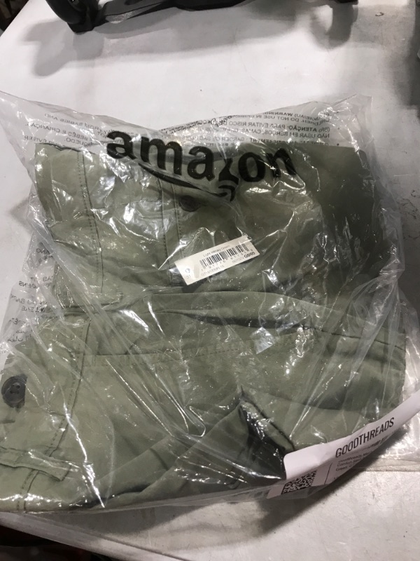 Photo 2 of Amazon Essentials Men's Slim-Fit 5" Flat-Front Comfort Stretch Chino Short (Previously Goodthreads) 31 Light Military Green