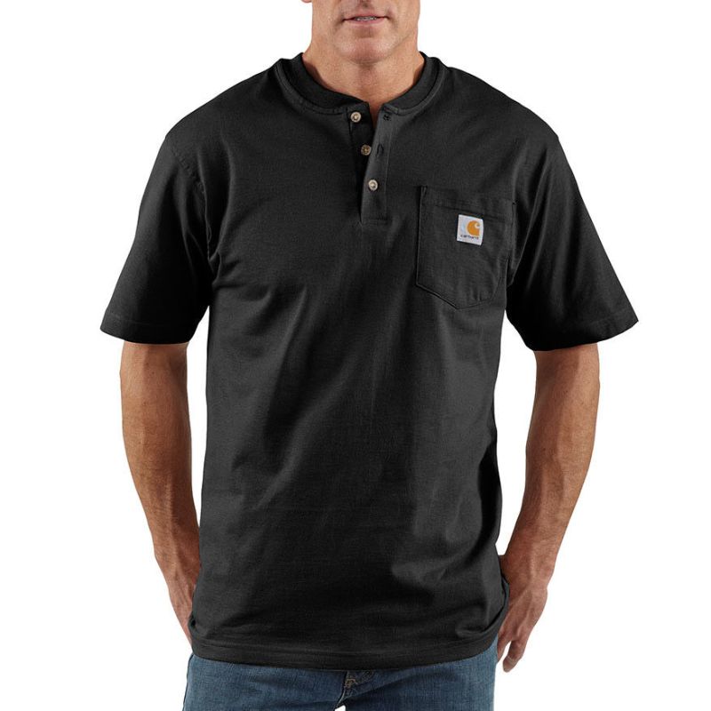 Photo 1 of Carhartt Petite Men's Regular Medium Black Cotton Short-Sleeve T-Shirt Size M