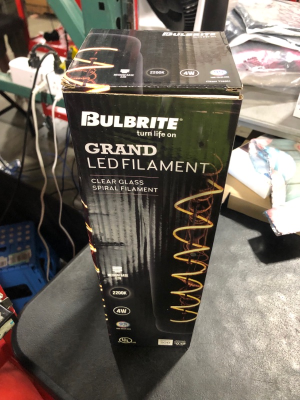 Photo 2 of  Bulbrite 776301 LED4ET25/22K/FIL 4W LED Tubular shaped GRAND 2200K FILAMENT light bulb