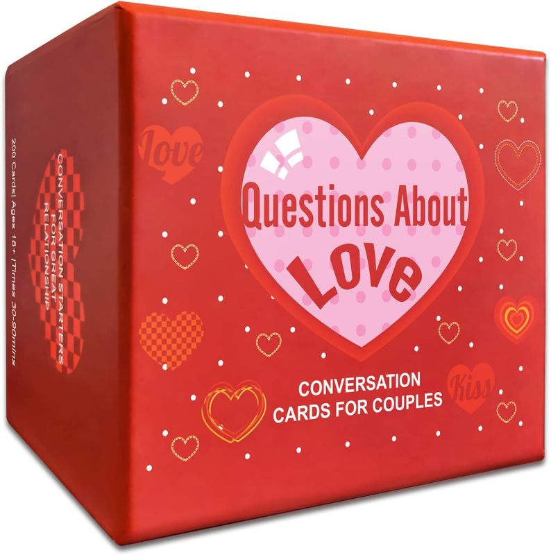 Photo 1 of 200 Conversation Starter Cards-Card Games for Couples-Question Cards for Couples-Relationship Card Game for Date Night-Improve Communication, Romance and Trust-Perfect Couples Gifts,Romatic Gift
