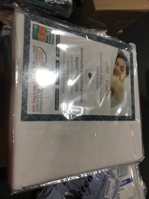 Photo 2 of Allersoft Cotton Jumbo King-size Comforter Encasement
