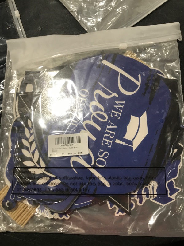 Photo 1 of 32 PCS GRAD DECOR BLUE 