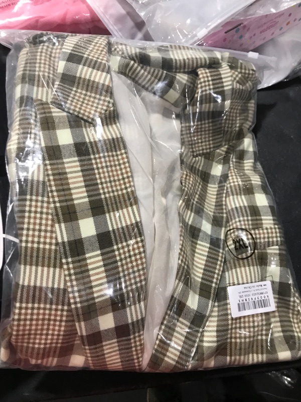 Photo 1 of 2XL PLAID GREY OPEN SHIRT  