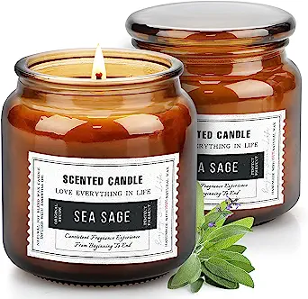 Photo 1 of 2 Pack Candles Gifts for Women, 31 Oz Sage Candles for Home Scented Soy Wax Large Jar Aromatherapy Candles for Cleansing House, Ideal Birthday and Mother's Day Gifts for Mom, Wife, Girlfriend, Sister 