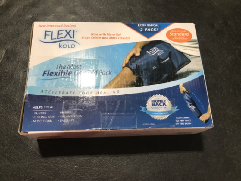 Photo 3 of 2 FlexiKold Gel Ice Packs (Standard Large: 10.5" x 14.5") - Reusable Cold Pack for Injuries, for Back Pain Relief, Migraine Relief Pad, After Surgery, Postpartum, Headache, Shoulder - 6300-COLD 2PK Large (Pack of 2)