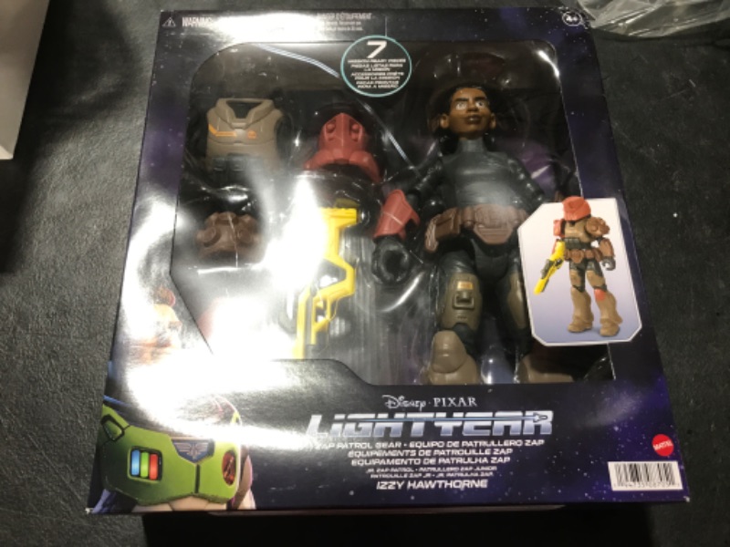 Photo 2 of Disney Pixar Lightyear Space Ranger Gear Izzy Hawthorne Jr ZAP Patrol, Authentic 12 Inch Scale Figure & Accessories, 14 Posable Joints, 4 Years & Up Space Ranger Gear Jr. ZAP Patrol Izzy