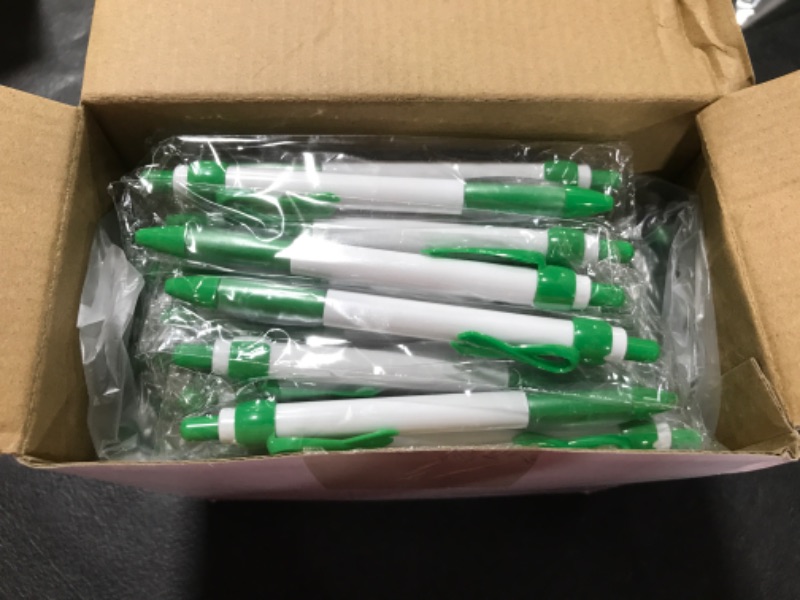 Photo 2 of Mental Health Awareness Retractable Pen Green Ribbon Liver Cancer Kidney Disease Awareness Black Ink Ballpoint Pen Bulk with Individual Packed for Charity Volunteers Activities Supplies (100 Pcs)