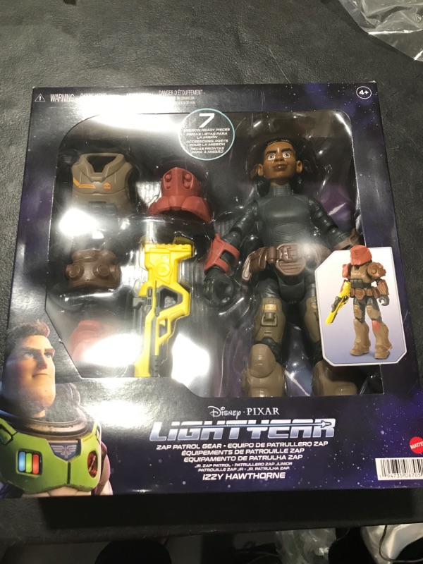 Photo 2 of Disney Pixar Lightyear Space Ranger Gear Izzy Hawthorne Jr ZAP Patrol, Authentic 12 Inch Scale Figure & Accessories, 14 Posable Joints, 4 Years & Up Space Ranger Gear Jr. ZAP Patrol Izzy