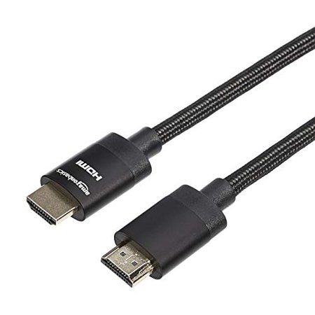 Photo 1 of Basics Premium-Certified Braided HDMI Cable - Supports Ethernet, 3D, 4K HDR and ARC (4K@60Hz, 18Gbps) - 6 Foot
