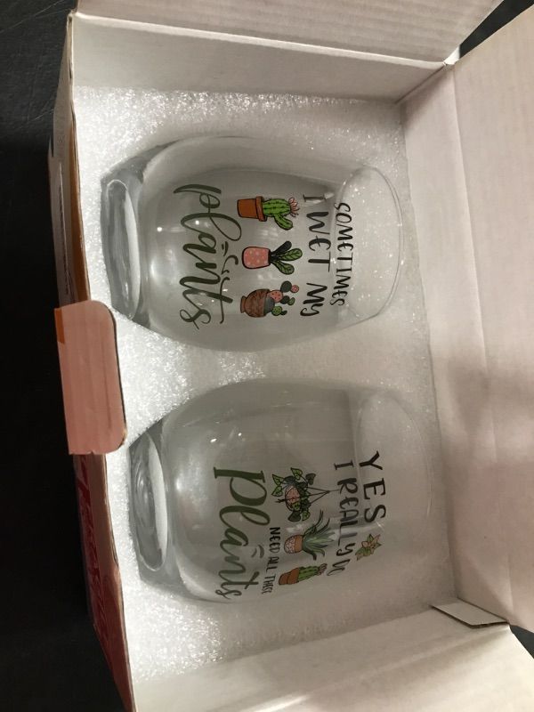 Photo 1 of 2 glass cups 