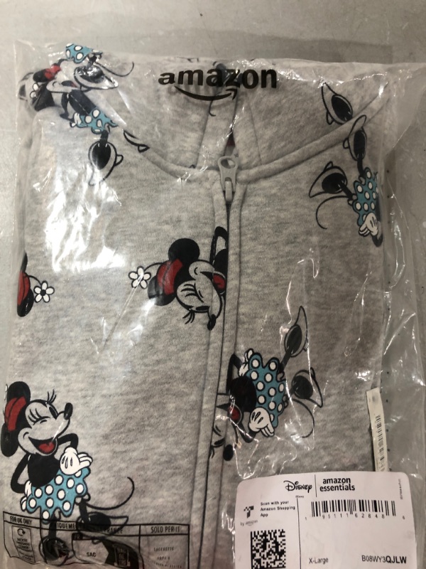 Photo 2 of Amazon Essentials Disney | Marvel | Star Wars | Princess Girls and Toddlers' Fleece Zip-Up Hoodie Sweatshirts X-Large Minnie Icons