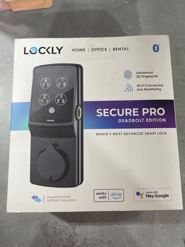 Photo 2 of Lockly - Secure Pro Bluetooth Deadbolt - Matte Black