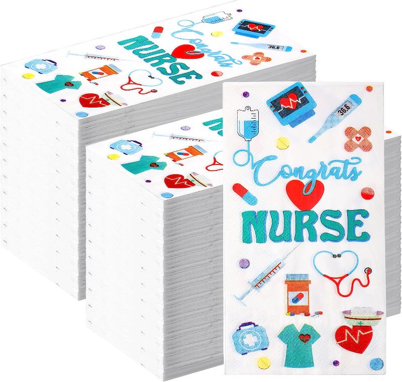 Photo 1 of 200 Pcs congrats Nurse Napkins