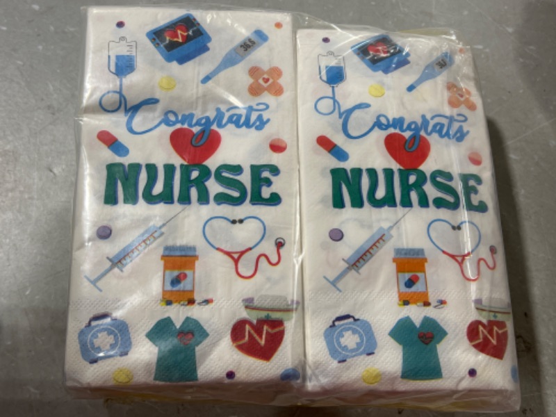 Photo 2 of 200 Pcs congrats Nurse Napkins