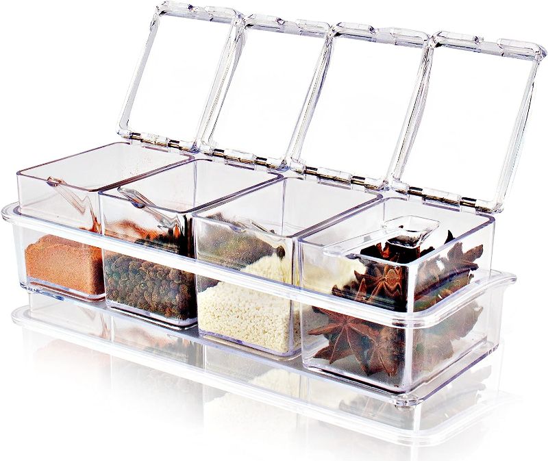 Photo 1 of  4 Pieces Clear Seasoning Box