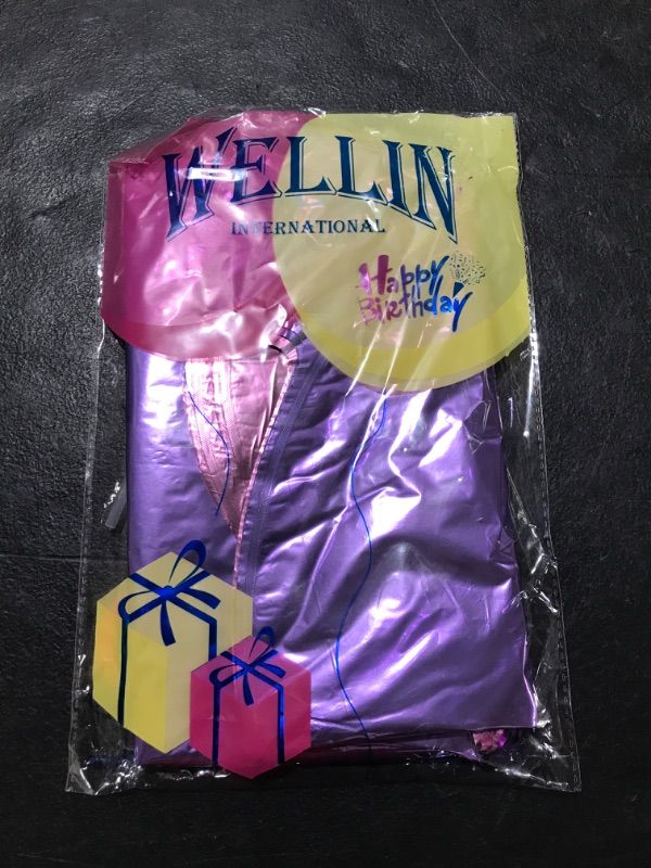 Photo 1 of 8 Pcs 4 Pink 4 Purple Mouse Head Foil Balloons Aluminum Mylar Helium for Birthday Baby Shower Oh Twoodles Themed Party Decoration (24", 4 Pink 4 Purple) 