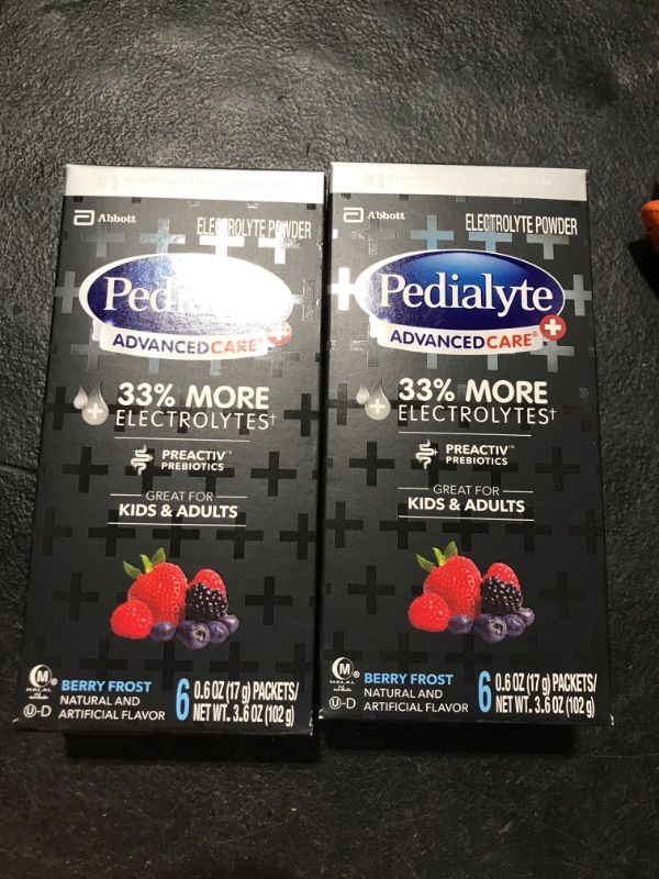 Photo 2 of  2 pack AdvancedCare Plus Electrolyte Powder Berry Frost  exp apr 2024