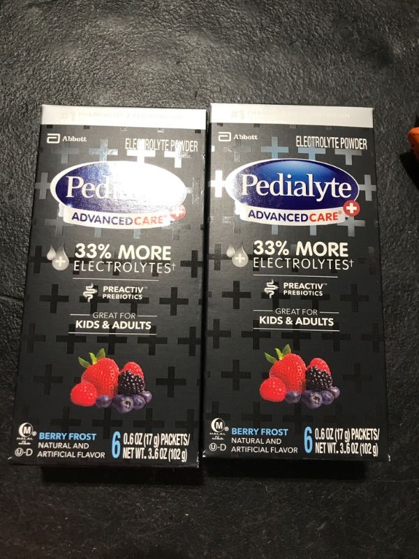 Photo 1 of 2 pack AdvancedCare Plus Electrolyte Powder Berry Frost  exp apr 2024